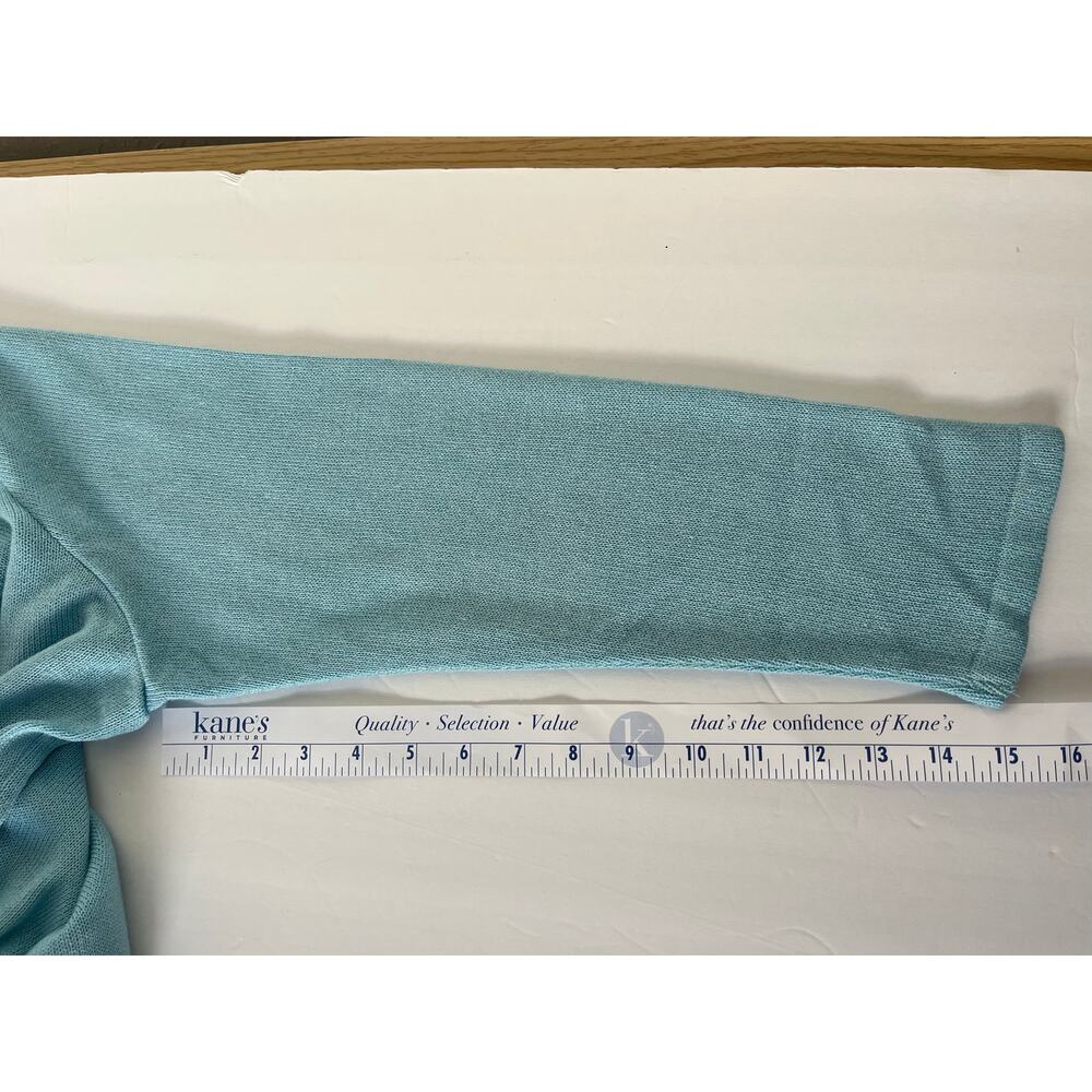 Philippe Marques Light Blue Knit Button Front Top… - image 8